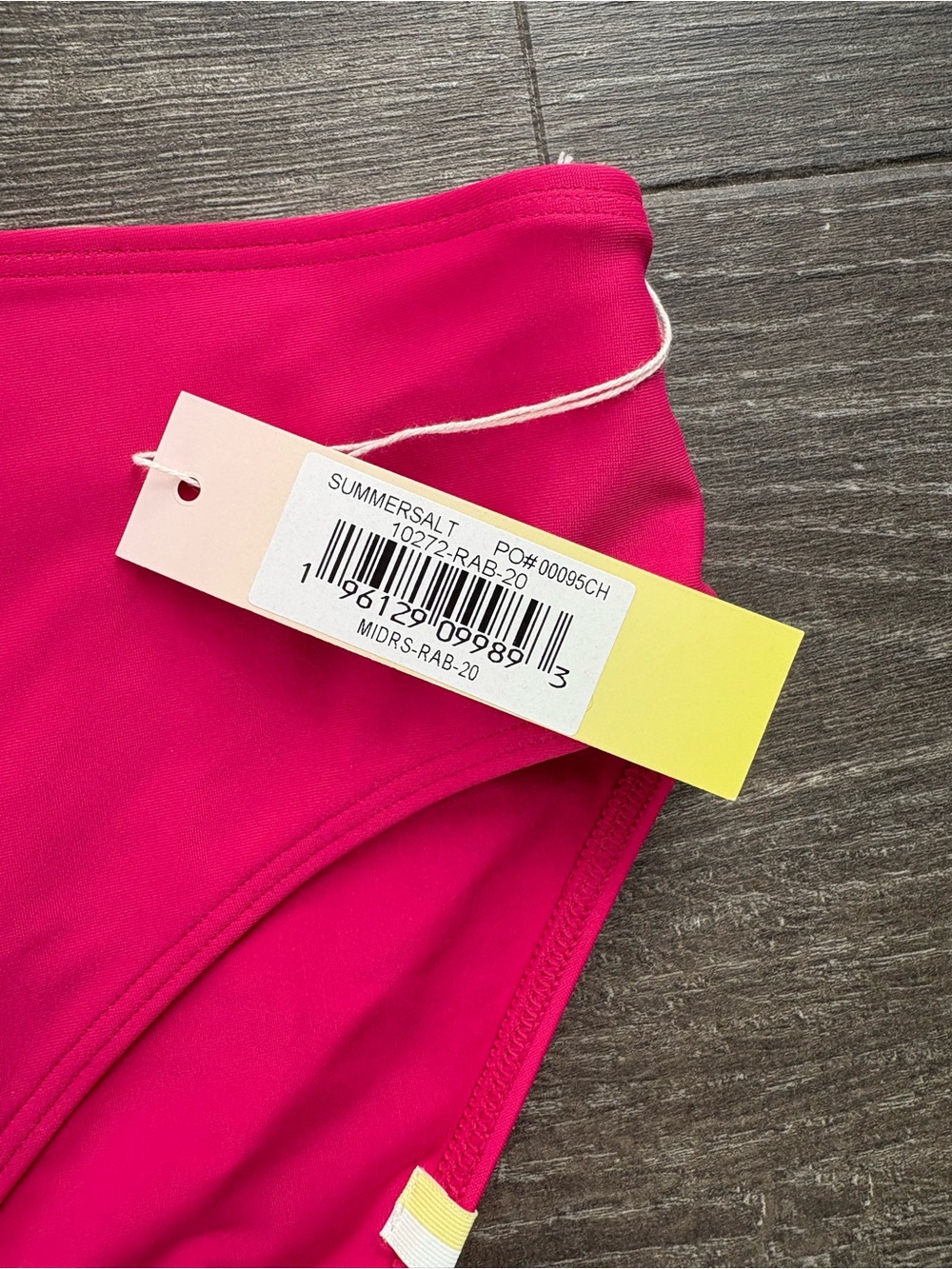 Summersalt Swim Mid Rise Bottoms - Size 20 Raspberry NEW! - Picture 2 of 4